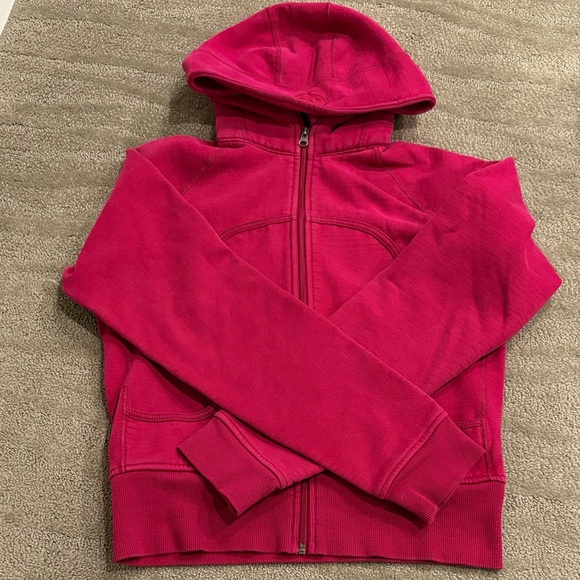 Red lululemon Scuba hoodie zip up - Picture 2 of 5